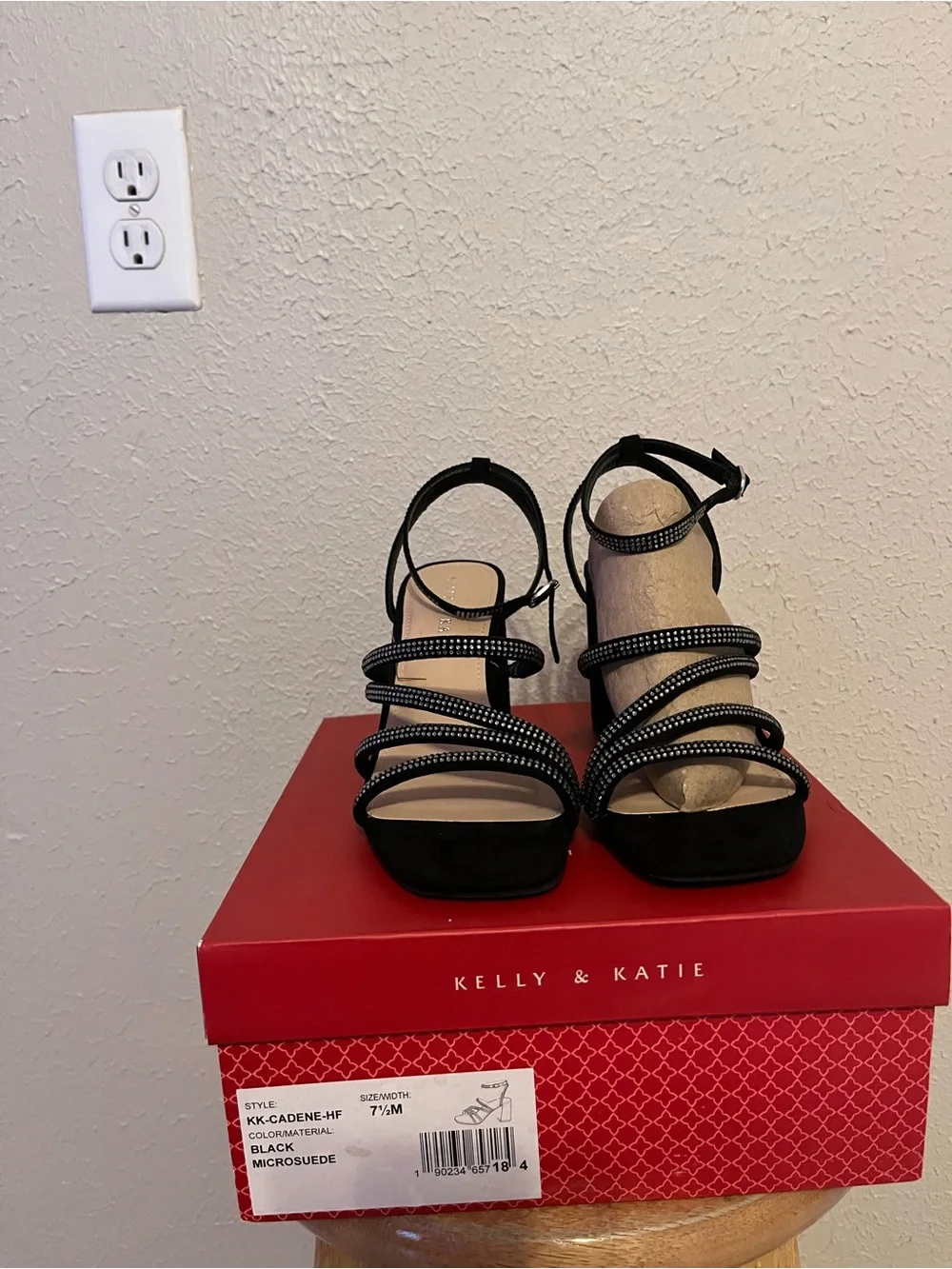 Kelly & Katie Black Strappy Heeled Sandals